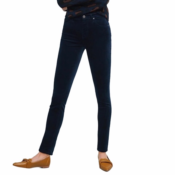 Ag Adriano Goldschmied Pants - Adriano Goldschmied Corduroy Dark Navy Pants